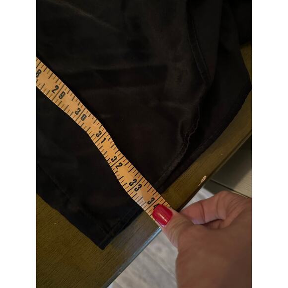 Abercrombie & Fitch Black Satin Mini Wrap Dress Size Medium - Picture 4 of 9